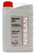 Моторное масло Nissan 5W40 SM, 1л. синт.