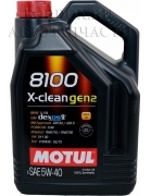 Моторное масло MOTUL 8100 X-Clean Gen2 5W-40 5л(109373)