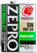 Моторное масло Idemitsu Zepro Eco Medalist  SNGF-5 0W20 (4л)