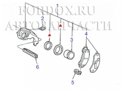 Зажим передних тормозных колодок 3511490 Ford