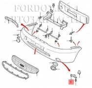 Кронштейн крепления бампера 1040141 Ford